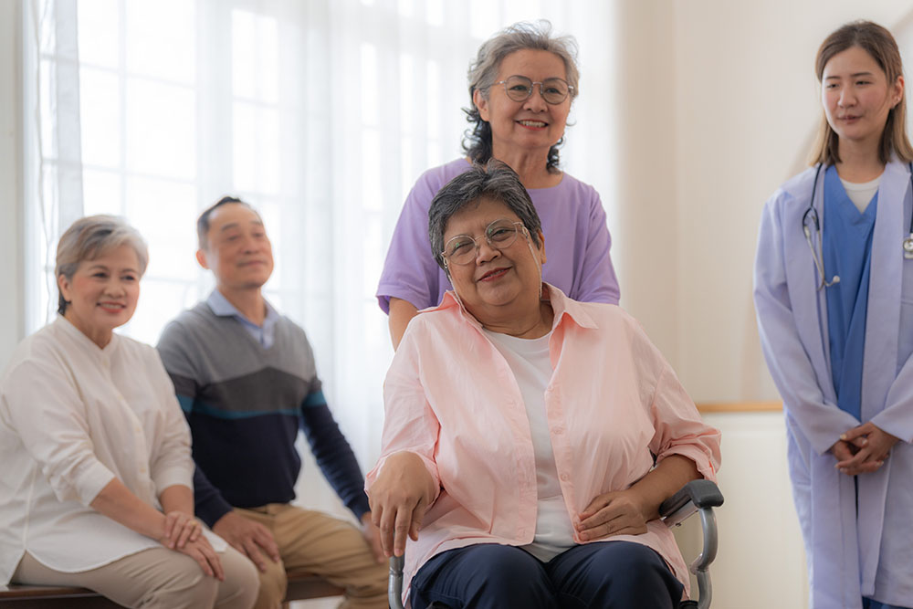 Group of older adults participating in a community activity in southern Oklahoma