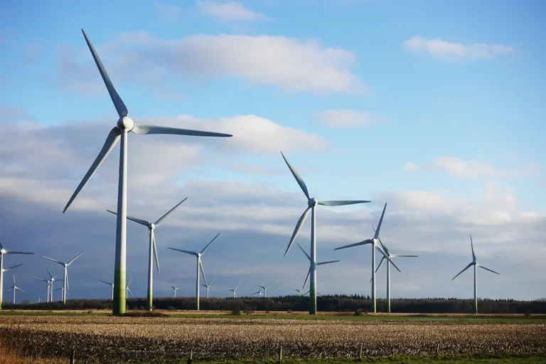 Wind turbines representing renewable energy and economic development opportunities in southern Oklahoma